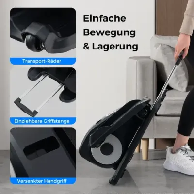 Eliptický trenažér pod stôl elektrický sedadlový pedálový trenažér pre seniorov tichý fitnes stroj čierny