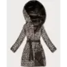 Obojstranná dámska zimná bunda plus size  MODA6008BIG  chocolate/panther