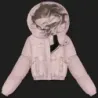 Krátka zimná prešívaná bunda J Style svetloružová  MODA3260