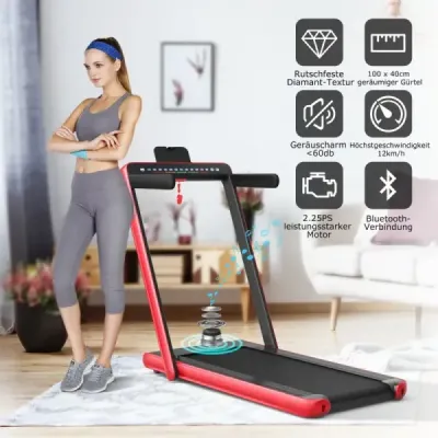 Skladací bežecký bicykel 2 v 1 s dvoma LED displejmi APP a diaľkovým ovládaním Červená