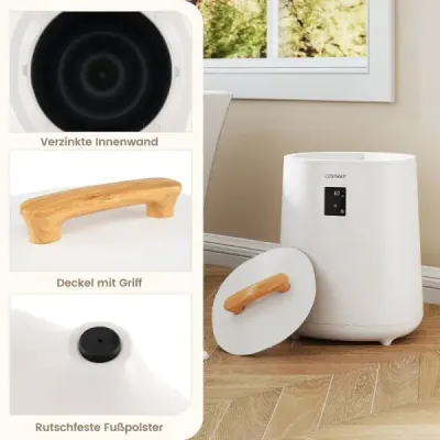 Stropný ohrievač uterákov 18 L s LED displejom a automatickým vypínaním prenosný držiak na horúce uteráky Biely
