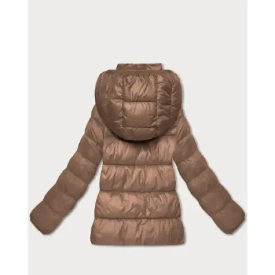 Dámska zimná prešívaná zimná bunda MODA2656 camel