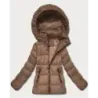 Dámska zimná prešívaná zimná bunda MODA2656 camel