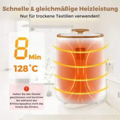 Vedro na ohrievanie uterákov do kúpeľne 18 L veľký stropný ohrievač s LED displejom Biely