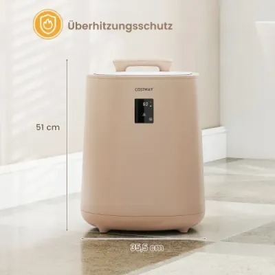 Ohrievač uterákov 18 L stropný ohrievač s LED displejom a automatickým vypínaním prenosný ohrievač uterákov Brown