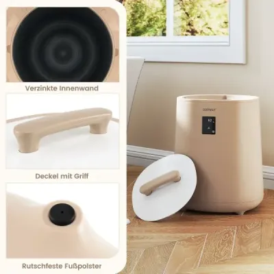 Ohrievač uterákov 18 L stropný ohrievač s LED displejom a automatickým vypínaním prenosný ohrievač uterákov Brown