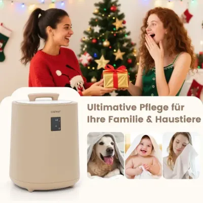 Ohrievač uterákov 18 L stropný ohrievač s LED displejom a automatickým vypínaním prenosný ohrievač uterákov Brown