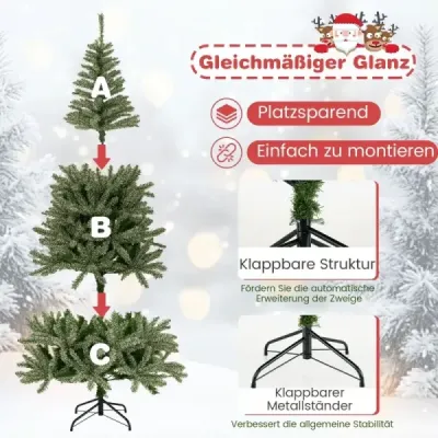 180 cm umelý vianočný stromček, svieti v tme, jedľa, vianočný stromček, umelý stromček
