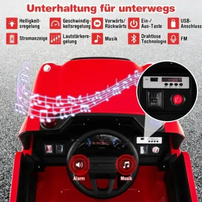 Detské elektrické auto s vodnou pištoľou a diaľkovým ovládaním, 12V elektrické hasičské auto