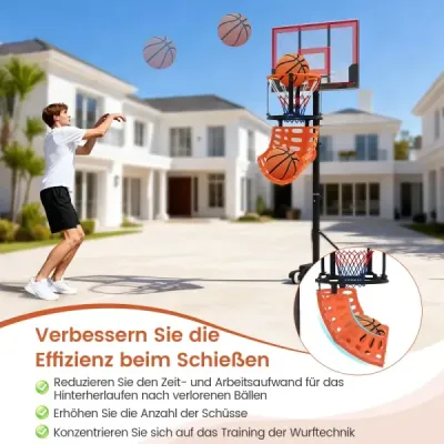 Nadstavec na basketbalovú loptu so 4 odnímateľnými háčikmi bez použitia náradia, otočná o 360°