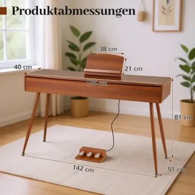 88-klávesové piano s digitálnym push-pull zásuvkou