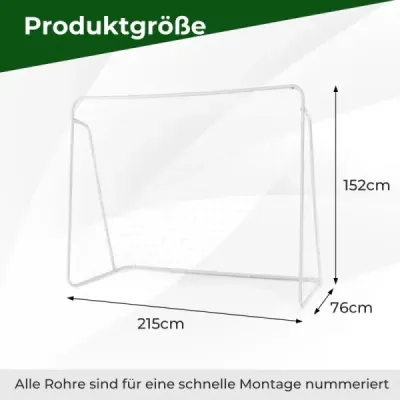 Futbalová bránka odolná voči poveternostným vplyvom so sieťou a robustným rámom. Stena na bránku na futbalovú bránku 215 x 152 x 76 cm.
