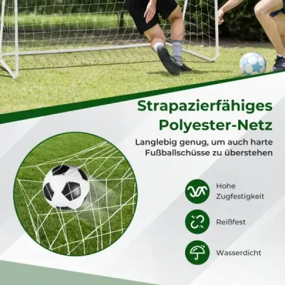 Futbalová bránka odolná voči poveternostným vplyvom so sieťou a robustným rámom. Stena na bránku na futbalovú bránku 215 x 152 x 76 cm.