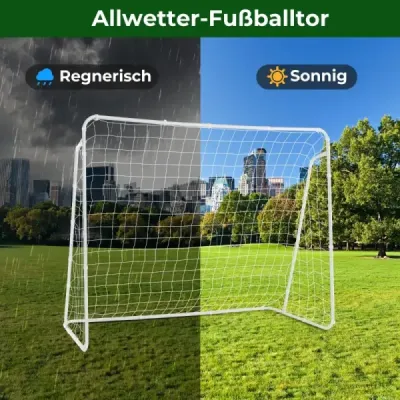 Futbalová bránka odolná voči poveternostným vplyvom so sieťou a robustným rámom. Stena na bránku na futbalovú bránku 215 x 152 x 76 cm.