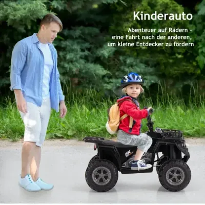 6V detská elektrická štvorkolka s funkciou jazdy vpred a vzad, detská elektrická štvorkolka, čierne