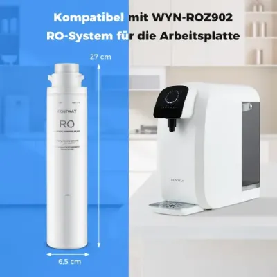 Náhradný RO filter pre stolový systém reverznej osmózy WYN-ROZ902, 0,0001 mikrónu, odstraňuje viac ako 95 % TDS, biely