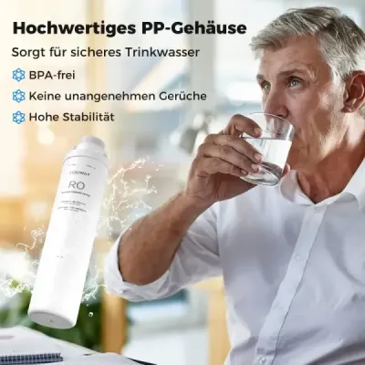 Náhradný RO filter pre stolový systém reverznej osmózy WYN-ROZ902, 0,0001 mikrónu, odstraňuje viac ako 95 % TDS, biely