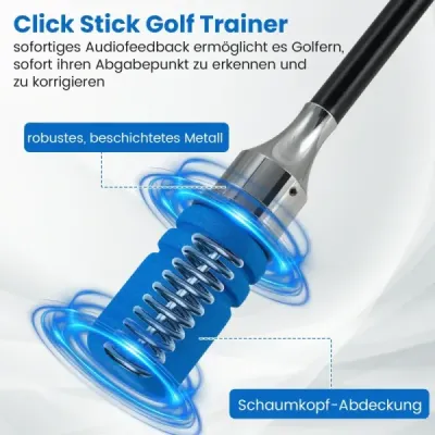 Golfový švihový trenažér s protišmykovou rukoväťou, golfová tréningová pomôcka, rozcvičovacie zariadenie, modrá