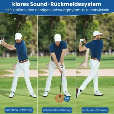 Golfový švihový trenažér s protišmykovou rukoväťou, golfová tréningová pomôcka, rozcvičovacie zariadenie, čierna