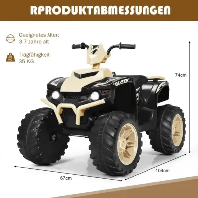 12V elektrická detská štvorkolka so svetlometom Mini elektrická štvorkolka s hudbou a klaksónom Detské auto žlté