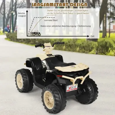 12V elektrická detská štvorkolka so svetlometom Mini elektrická štvorkolka s hudbou a klaksónom Detské auto žlté