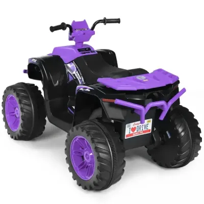 12V elektrická detská štvorkolka so svetlometom Mini elektrická štvorkolka s hudbou a klaksónom Fialová