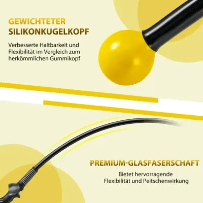 Pomôcka na trénovanie golfového švihu 80 cm tréningová pomôcka so záťažovou hlavou na rytmus úchopu flexibilitu rovnováhu žltá