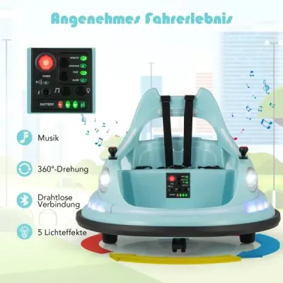 Detské elektrické odrážadlo na batérie 12V s diaľkovým ovládaním a dvojitými joystickmi 360° rotácia Modrá