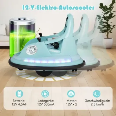 Detské elektrické odrážadlo na batérie 12V s diaľkovým ovládaním a dvojitými joystickmi 360° rotácia Modrá