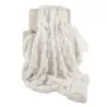 Luxusná deka z umelej kožušiny Fluffy Plush Rabbit Fur Bubble Blanket Beige 153 x 203 cm