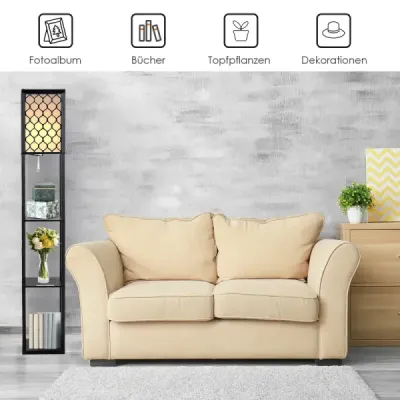 EU10063DE  160x26x26cm polica na stojace lampy Moderné interiérové osvetlenie s 3-úrovňovou stojacou lampou SKLADOM