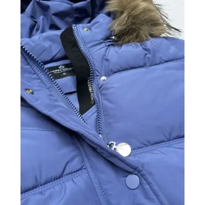Dámska bunda s kapucňou modrá MODA60612