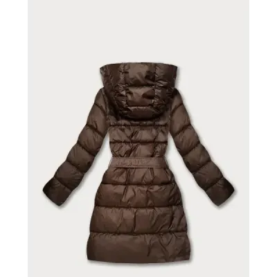 Obojstranná dámska zimná bunda plus size  MODA6008BIG  chocolate/panther