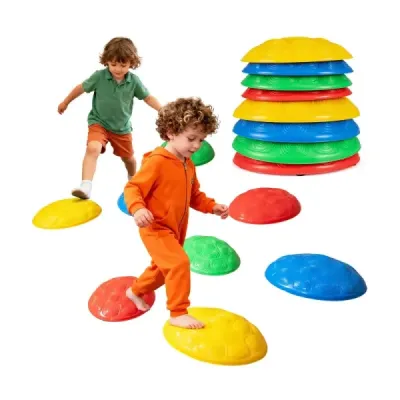 Balančné kamene pre deti 8-dielne protišmykové stohovacie kamene Balančné kamene pre batoľatá Farebné