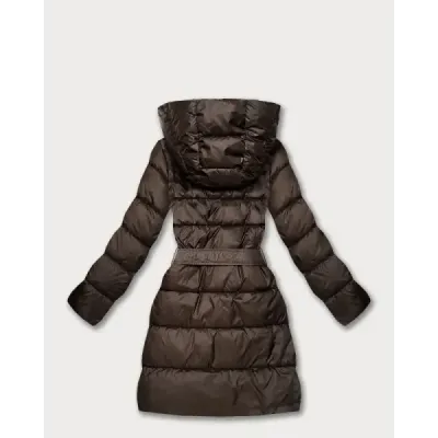 Obojstranná dámska zimná bunda plus size  MODA6008BIG  chocolate/panther