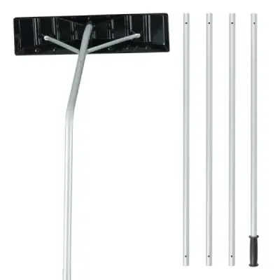 Fotovoltaická lopata na sneh s plastovou čepeľou a teleskopickou tyčou, lopata na sneh, odhŕňač snehu