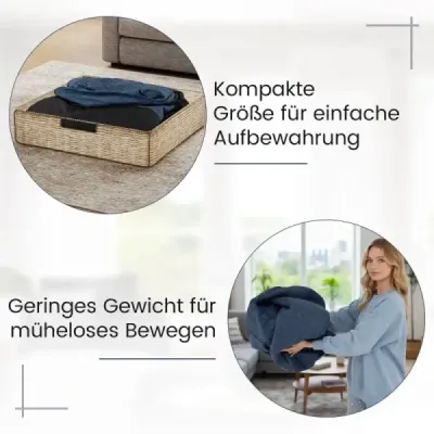Nafukovacie ležadlo, ergonomická nafukovacia pohovka s odnímateľným poťahom, modrá