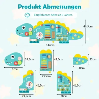 11-v-1 nástenka s aktivitami s jednorožcom pre raný vývoj, nástenka s aktivitami pre batoľatá, senzorická tabuľa, zelená