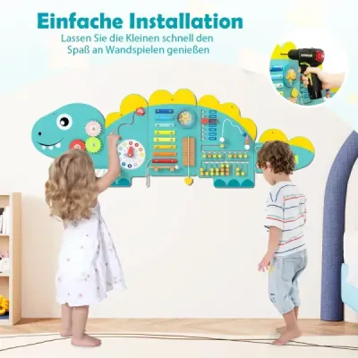 11-v-1 nástenka s aktivitami s jednorožcom pre raný vývoj, nástenka s aktivitami pre batoľatá, senzorická tabuľa, zelená