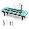 37-klávesové elektronické piano s mikrofónom, notovým stojanom a odnímateľnými nohami, digitálne piano, modré