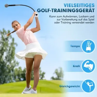 Pomôcka na trénovanie golfového švihu 80 cm tréningová pomôcka so záťažovou hlavou na rytmus úchopu flexibilitu rovnováhu šedá