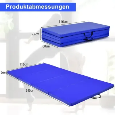 Skladateľná hrazda pre deti Stabilný domáci posilňovací stroj s gymnastickou podložkou Modrá