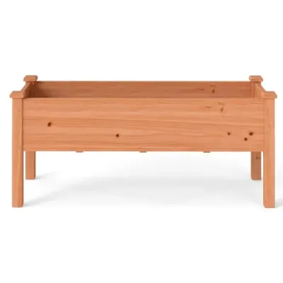 Drevený vyvýšený záhradný záhon pre deti, 120 x 43,5 x 51 cm, kvetináč, nosnosť do 100 kg, oranžový