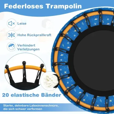 Detská trampolína φ71 cm s držadlom a okrajovým krytom Mini trampolína s motívom astronautov Detská trampolína