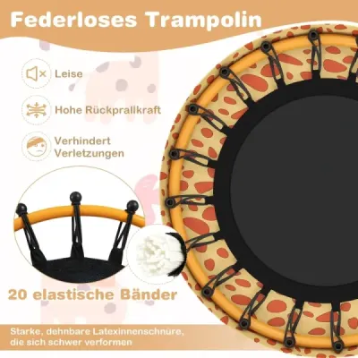 Detská trampolína φ71 cm s držadlom a okrajovým krytom Mini trampolína s motívom žirafy Detská trampolína