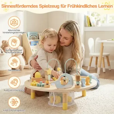 7 v 1 aktívny stôl pre malé deti Montessori zmyslové hračky od 12 mesiacov Drevený hudobný stôl