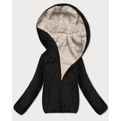 Dámska obojstranná prechodná bunda S'West MODA8546 čierno-béžová
