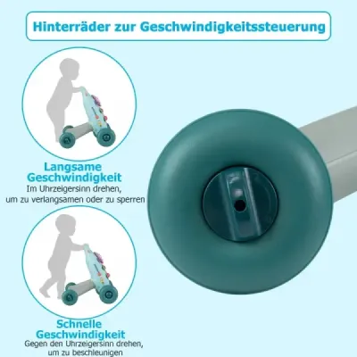 Chodítko s odnímateľným oválnym hráčom a triedičom tvarov Chodítko modré