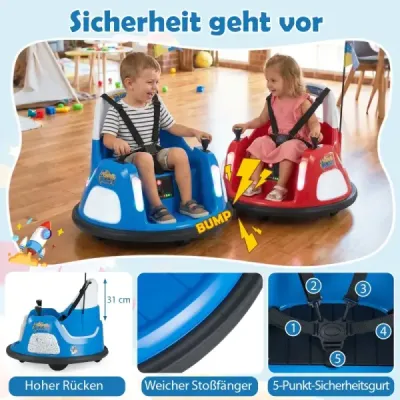 12V detské elektrické autíčko, na batérie s blikajúcimi svetlami, diaľkové ovládanie, modré