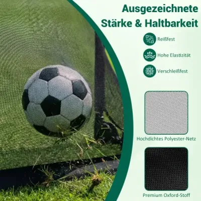 Skladacia futbalová bránka, vysúvacia bránka na futbal s cieľovou stenou, skladacia bránka s kotviacim systémom, čierna